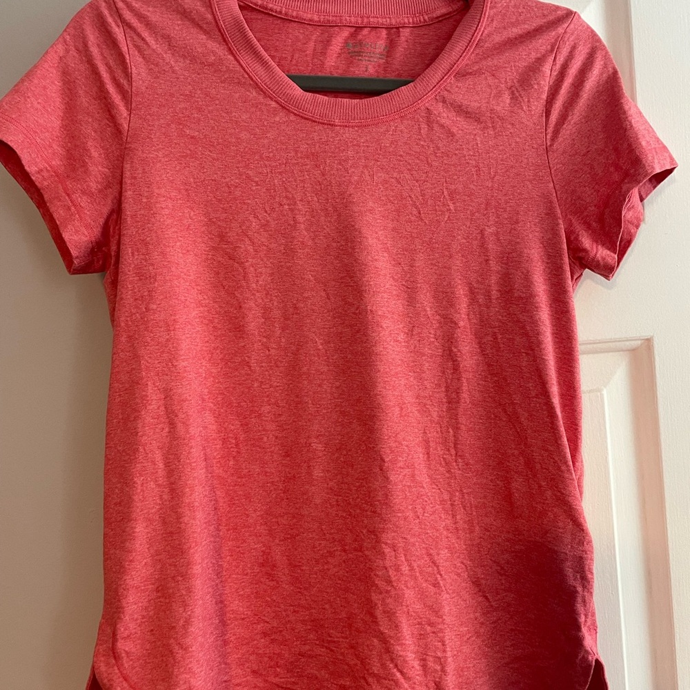 Athleta Pink Fitted Short Sleeve T-Shirt